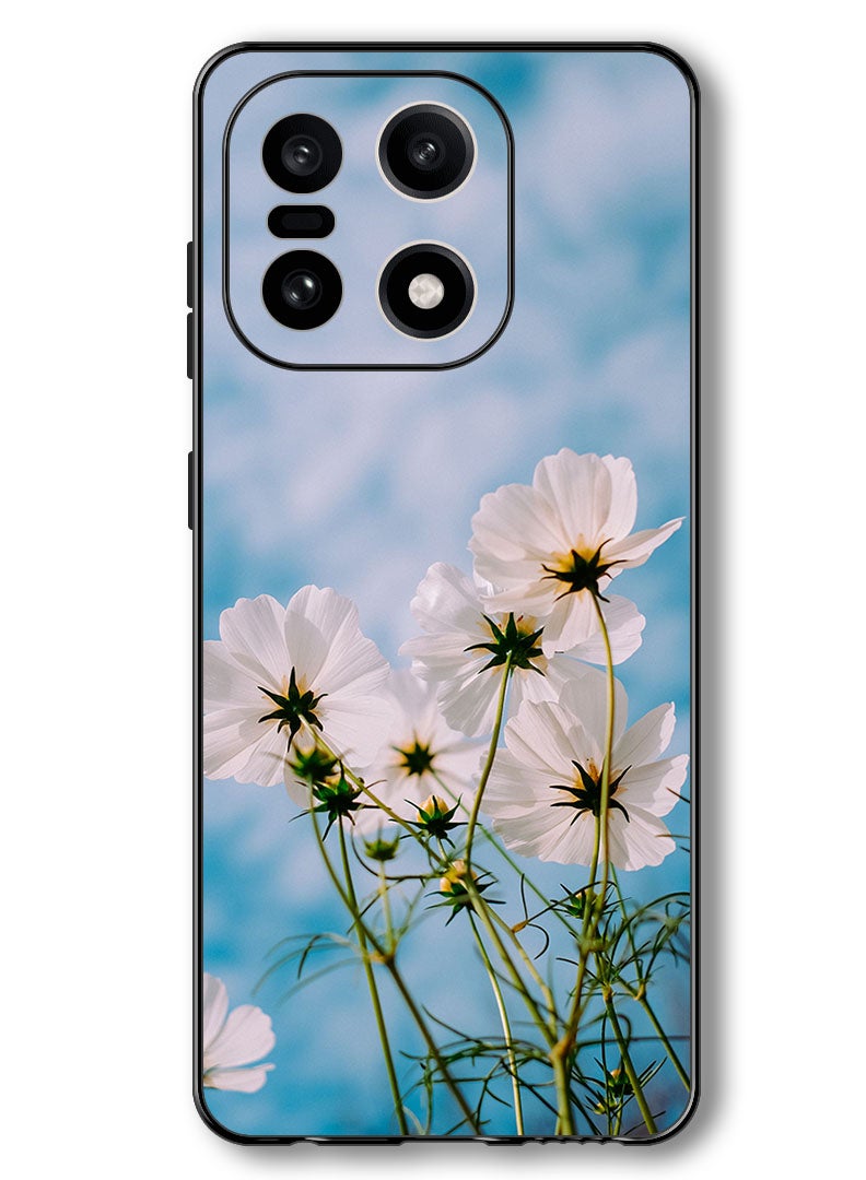 Theodor Case Compatible with OnePlus 15 6.78 Inch Protection Shockproof Bumper Cover cosmos_flowers_white - Image 1